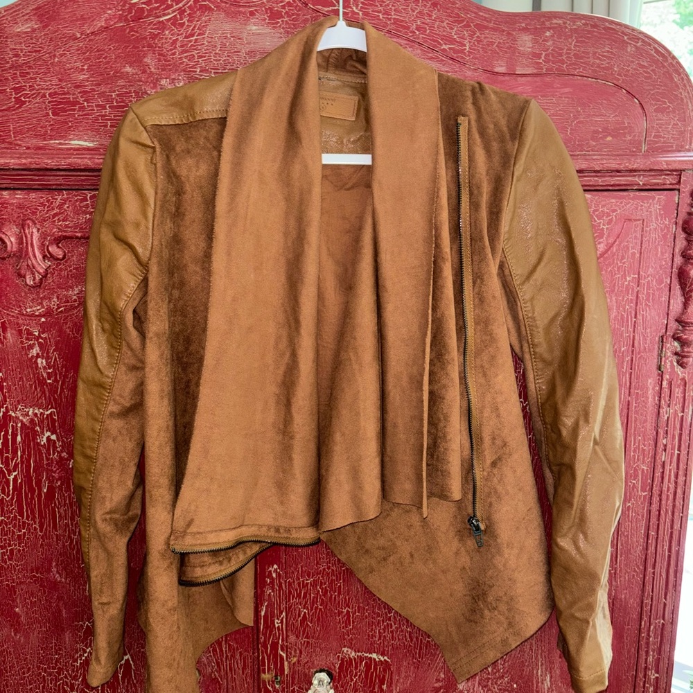 Blank NYC Brown Leather and Suede Jacket